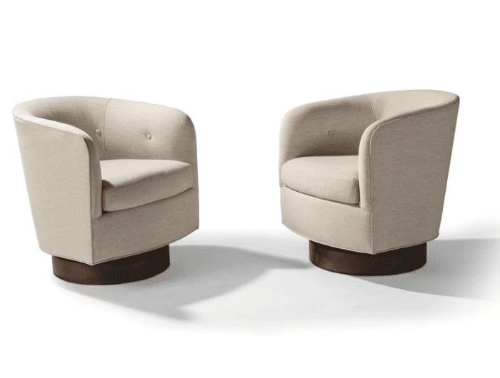 Thayer Coggin Roxy Would Swivel-Tilt Tub Chair - Luxury Furniture Mercato Interiors